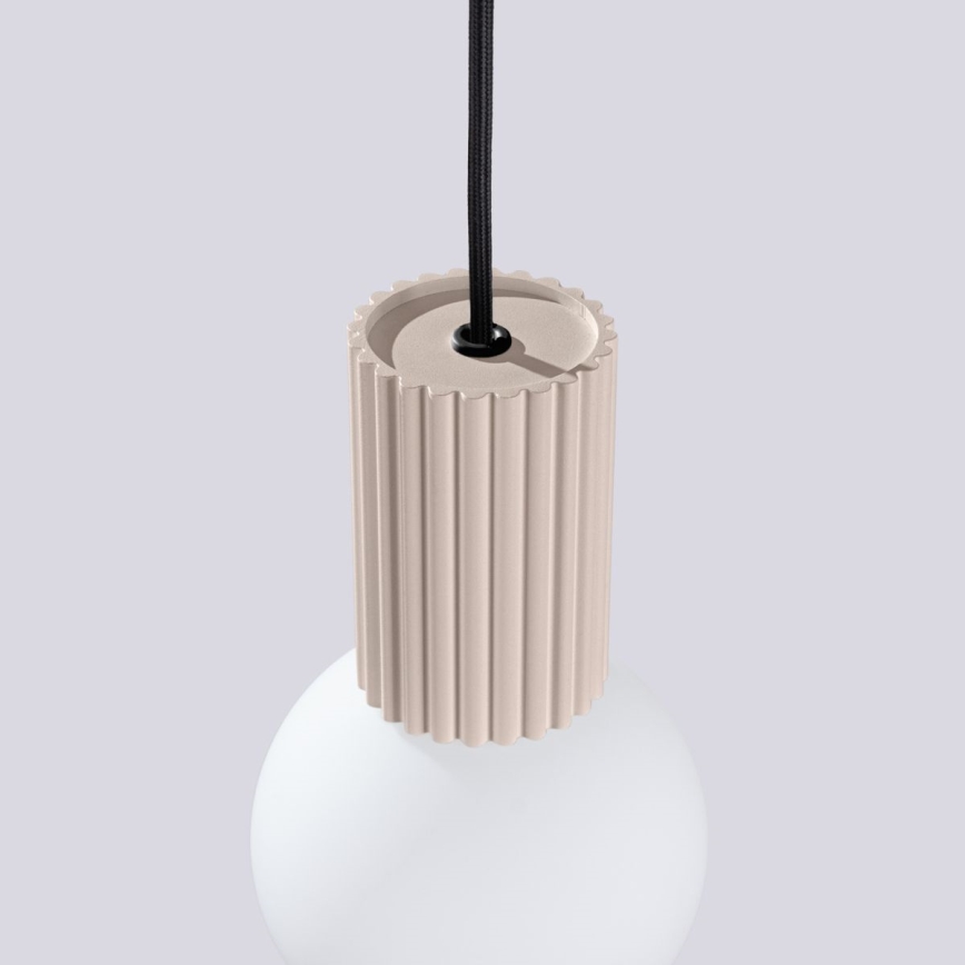 Lampadario a sospensione con filo HALO 1xG9/8W/230V diametro 12 cm beige