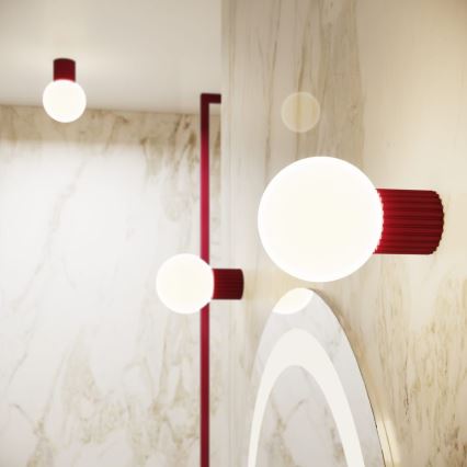 Applique da bagno HALO 1xG9/8W/230V diametro 12 cm IP44 rosso