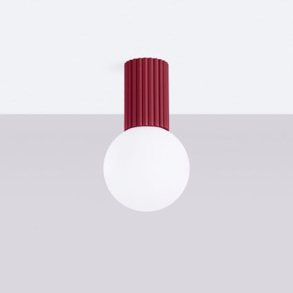 Plafoniera da bagno HALO 1xG9/8W/230V diametro 12 cm IP44 rosso