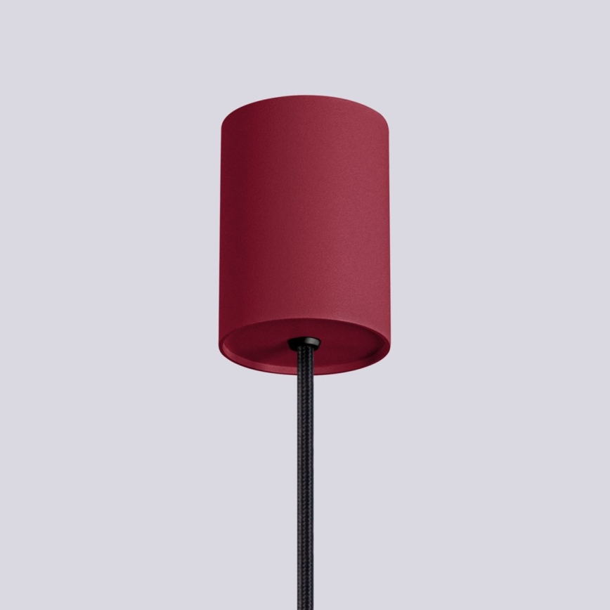 Lampadario a sospensione con filo HALO 1xG9/8W/230V diametro 12 cm rosso