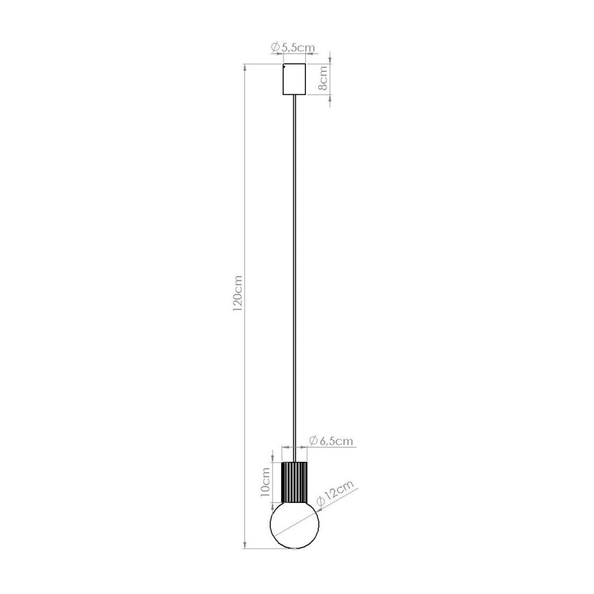 Lampadario a sospensione con filo HALO 1xG9/8W/230V diametro 12 cm rosso