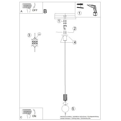 Lampadario a sospensione con filo HALO 1xG9/8W/230V diametro 12 cm rosso