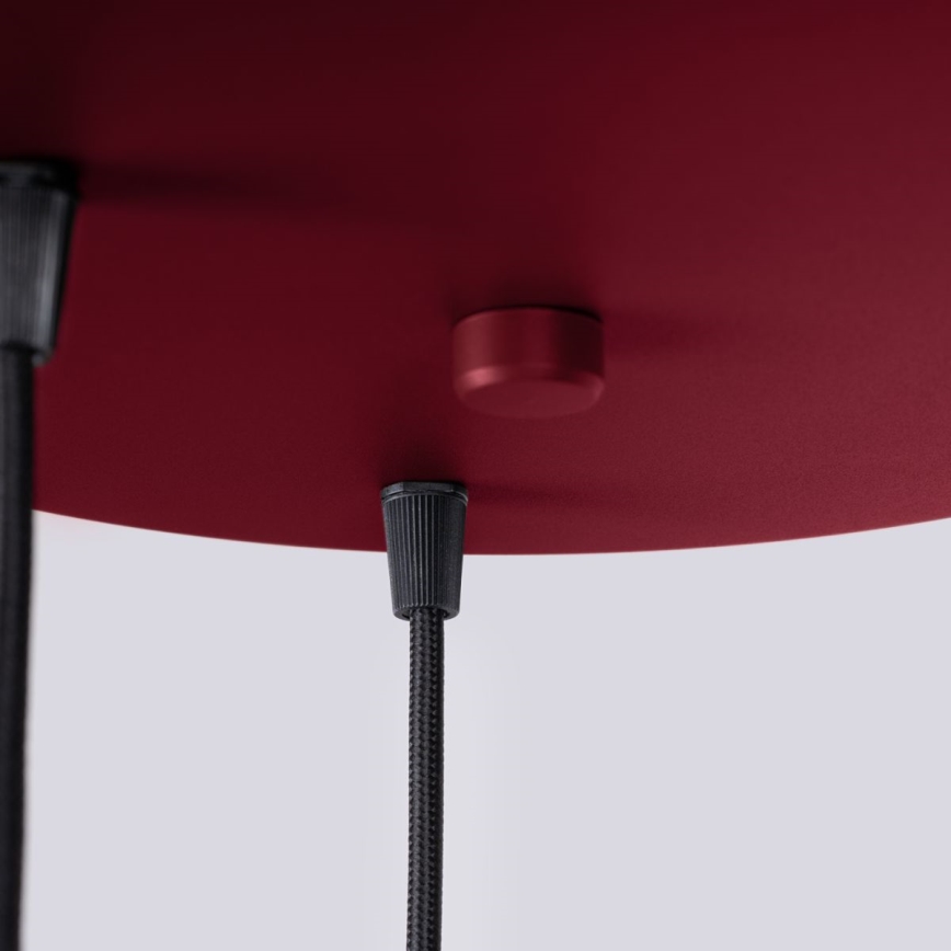 Lampadario a sospensione con filo HALO 3xG9/8W/230V diametro 25 cm rosso