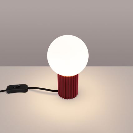 Lampada da tavolo HALO 1xG9/8W/230V diametro 12 cm rosso