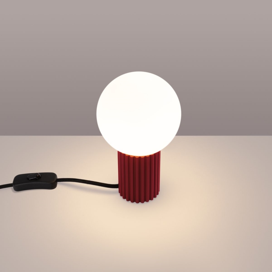 Lampada da tavolo HALO 1xG9/8W/230V diametro 12 cm rosso