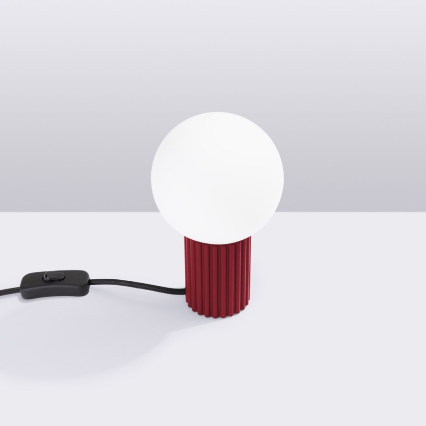 Lampada da tavolo HALO 1xG9/8W/230V diametro 12 cm rosso