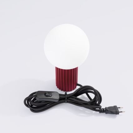 Lampada da tavolo HALO 1xG9/8W/230V diametro 12 cm rosso