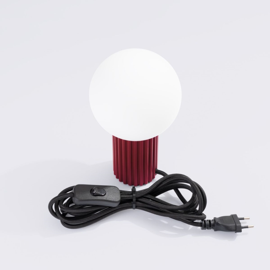 Lampada da tavolo HALO 1xG9/8W/230V diametro 12 cm rosso