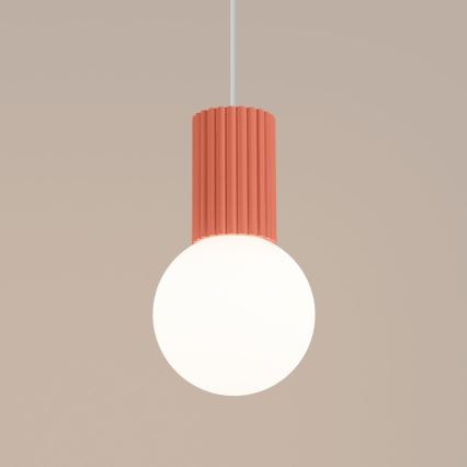 Lampadario a sospensione con filo HALO 1xG9/8W/230V diametro 12 cm rosa