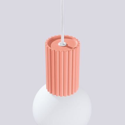 Lampadario a sospensione con filo HALO 1xG9/8W/230V diametro 12 cm rosa