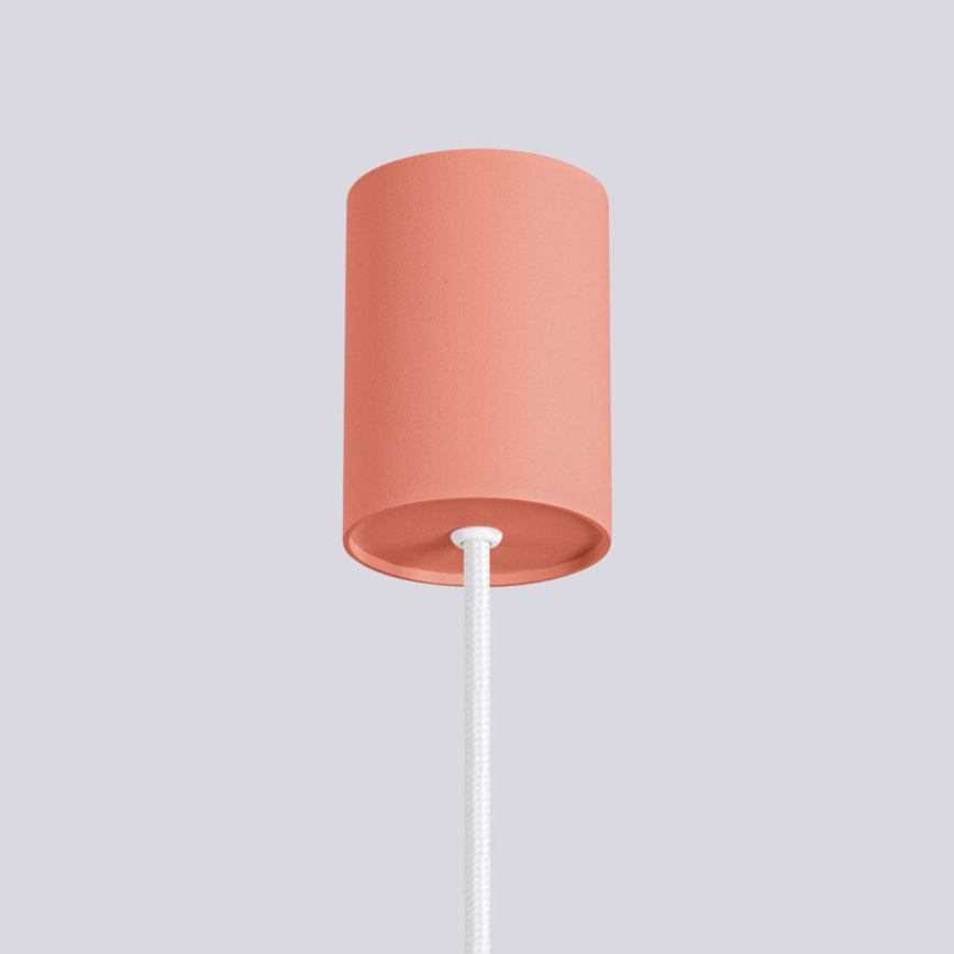 Lampadario a sospensione con filo HALO 1xG9/8W/230V diametro 12 cm rosa