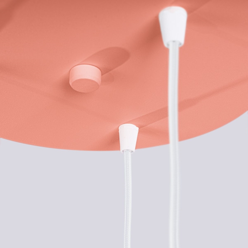 Lampadario a sospensione con filo HALO 3xG9/8W/230V diametro 25 cm rosa