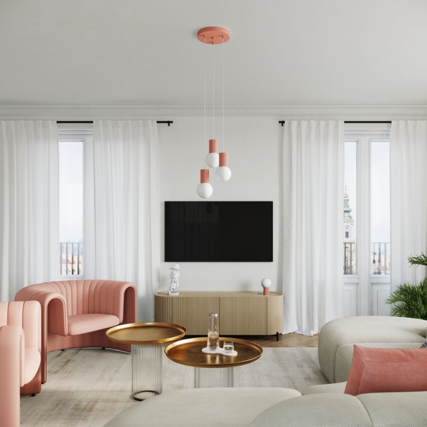 Lampada da tavolo HALO 1xG9/8W/230V diametro 12 cm rosa