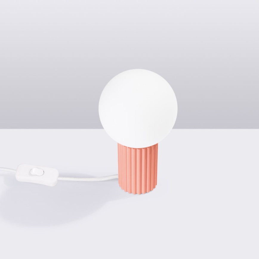 Lampada da tavolo HALO 1xG9/8W/230V diametro 12 cm rosa