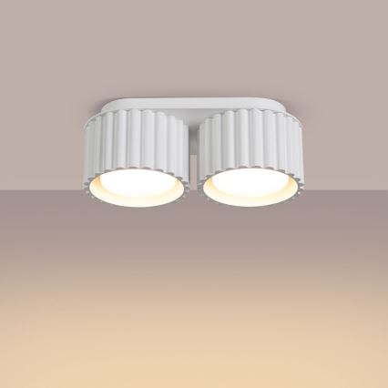 Faretto AURA 2xGX53/10W/230V bianco