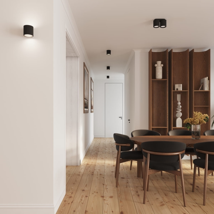 Faretto AURA 1xGU10/10W/230V 10 cm nero