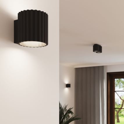 Faretto orientabile AURA 2xGU10/10W/230V nero