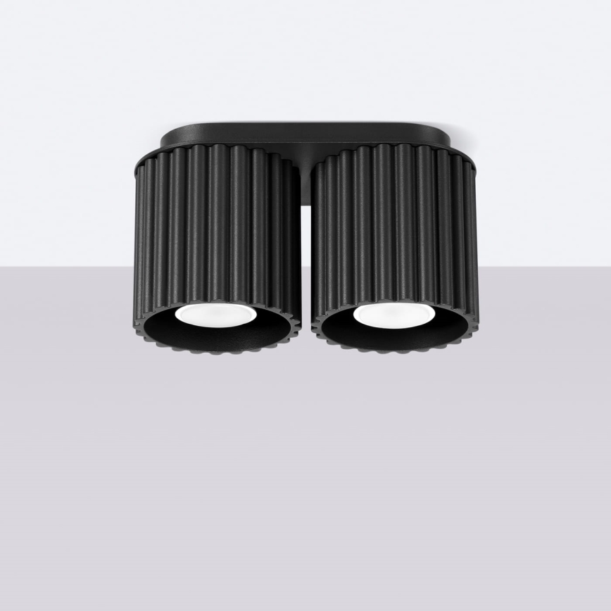 Faretto orientabile AURA 2xGU10/10W/230V nero
