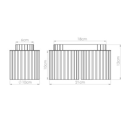 Faretto orientabile AURA 2xGU10/10W/230V nero