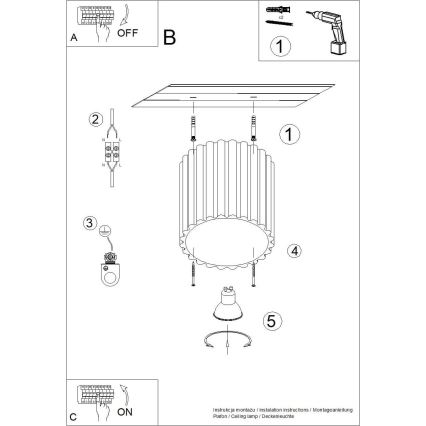 Faretto AURA 1xGU10/10W/230V 10 cm crema