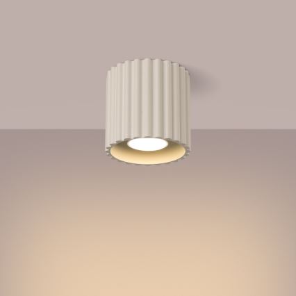 Faretto AURA 1xGU10/10W/230V Ø 10 cm crema