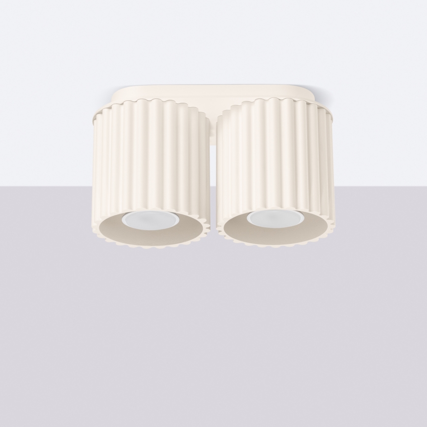 Faretto AURA 2xGU10/10W/230V colore crema