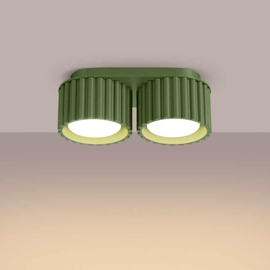 Faretto AURA 2xGX53/10W/230V verde
