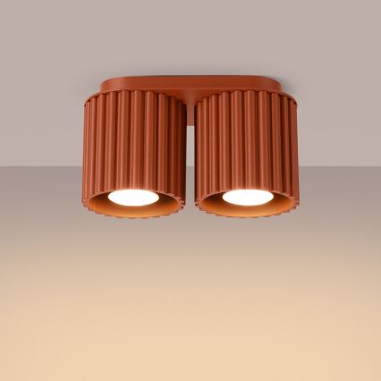 Faretto AURA 2xGU10/10W/230V arancione