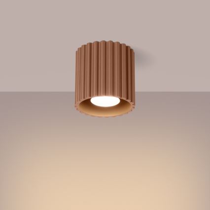 Faretto AURA 1xGU10/10W/230V Ø 10 cm marrone