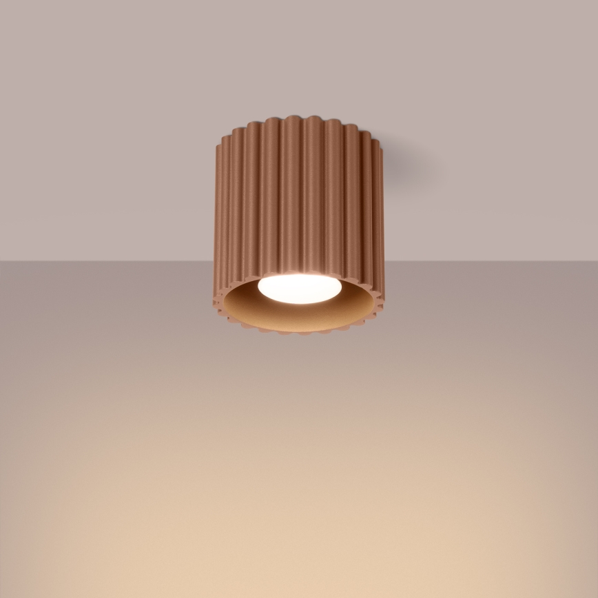 Faretto AURA 1xGU10/10W/230V Ø 10 cm marrone