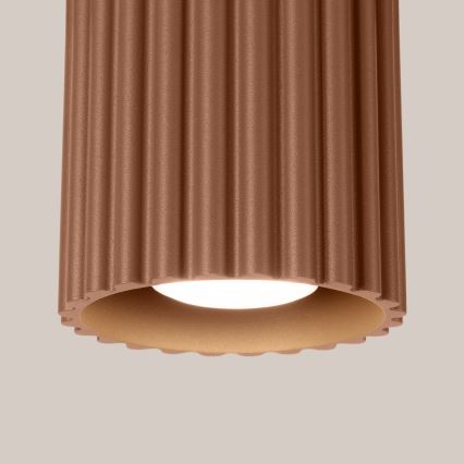 Faretto AURA 1xGU10/10W/230V Ø 10 cm marrone