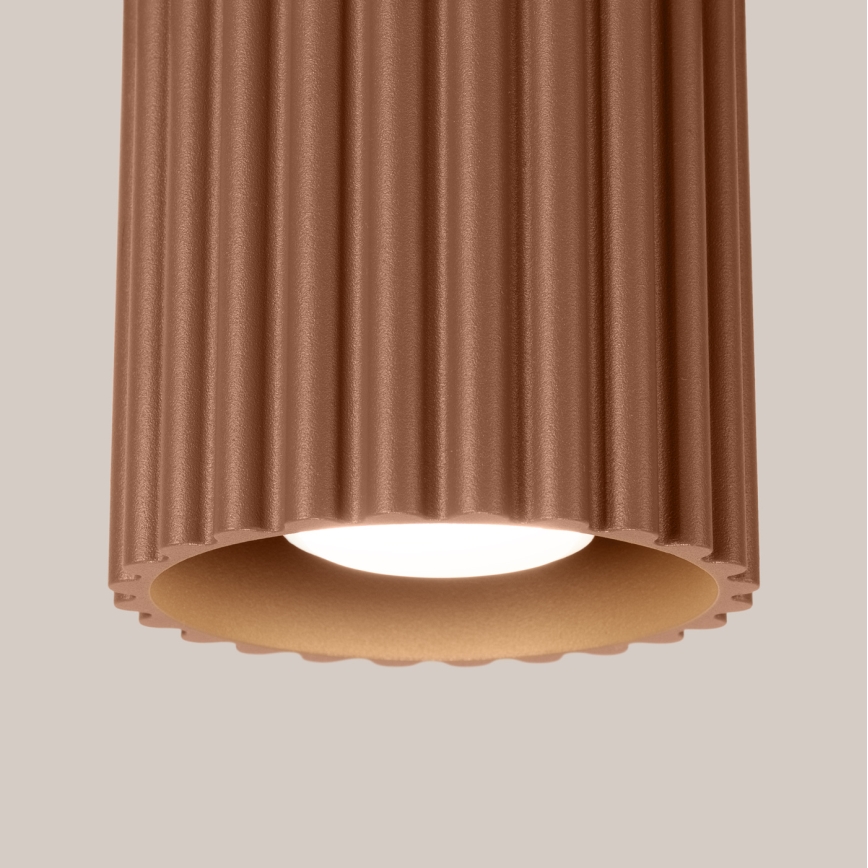 Faretto AURA 1xGU10/10W/230V Ø 10 cm marrone