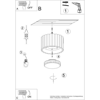 Faretto AURA 1xGX53/10W/230V 6 cm marrone