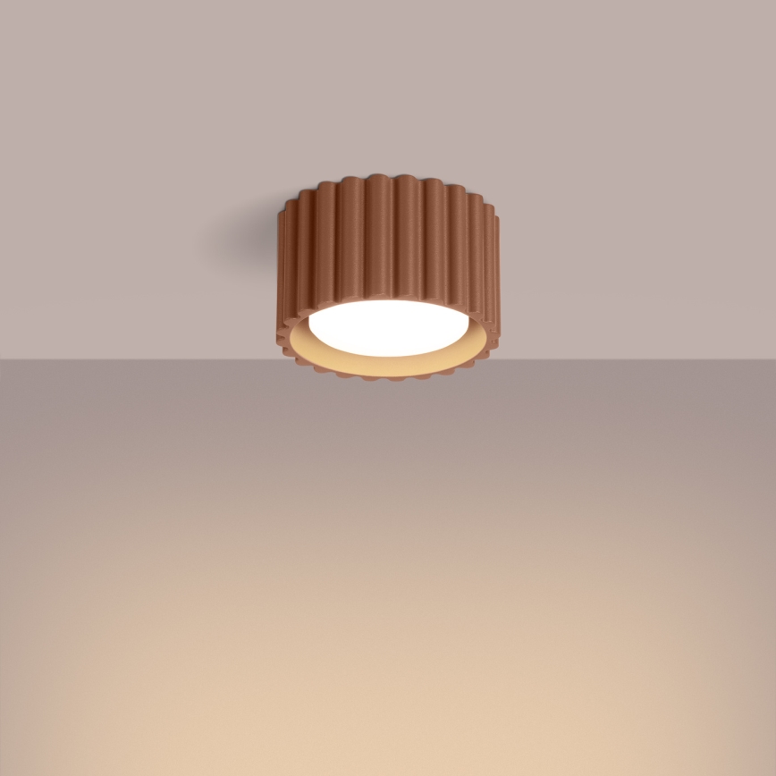 Faretto AURA 1xGX53/10W/230V Ø 10 cm marrone