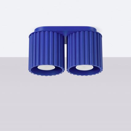 Faretto AURA 2xGU10/10W/230V blu