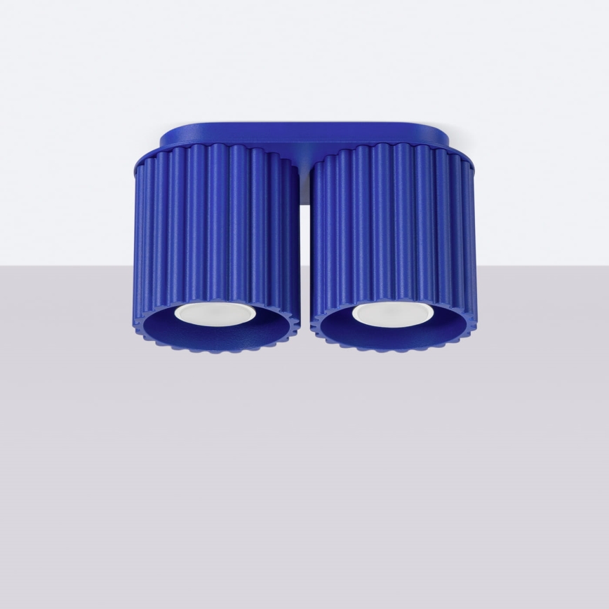 Faretto AURA 2xGU10/10W/230V blu