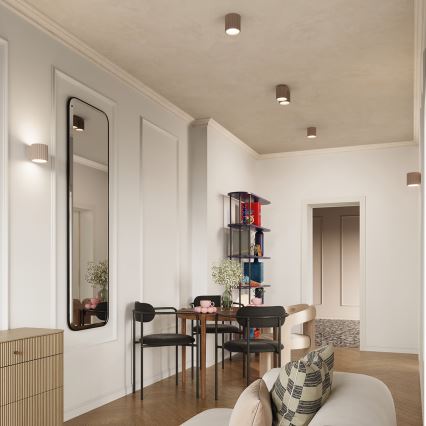 Faretto AURA 1xGU10/10W/230V 10 cm tortora