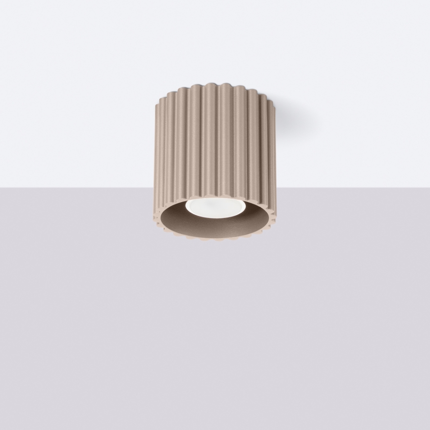 Faretto AURA 1xGU10/10W/230V 10 cm tortora