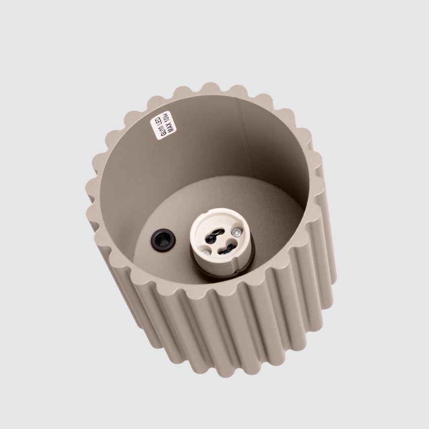 Faretto AURA 1xGU10/10W/230V 10 cm tortora