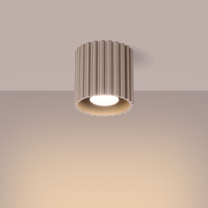 Faretto AURA 1xGU10/10W/230V Ø 10 cm taupe