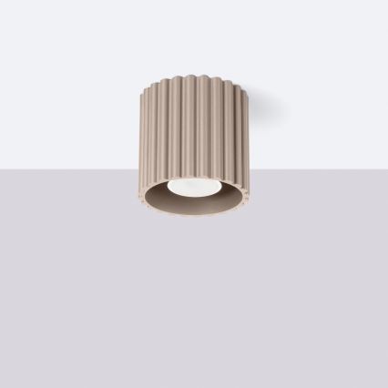 Faretto AURA 1xGU10/10W/230V Ø 10 cm taupe