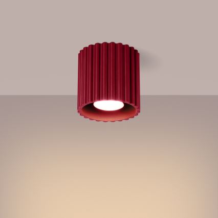 Faretto AURA 1xGU10/10W/230V Ø 10 cm rosso