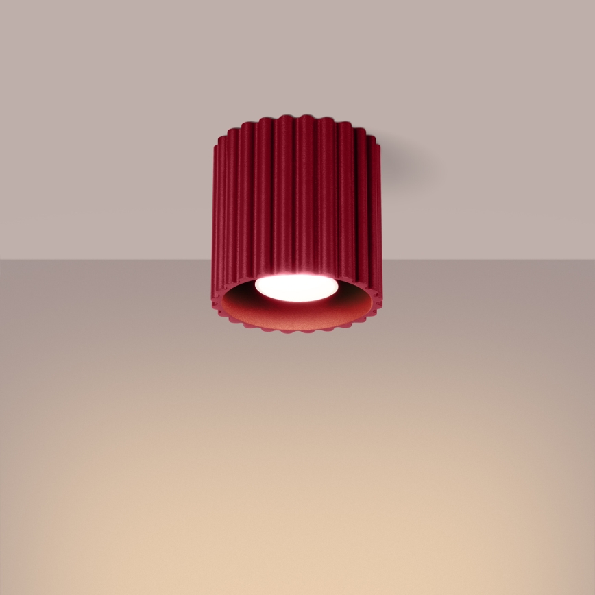 Faretto AURA 1xGU10/10W/230V Ø 10 cm rosso