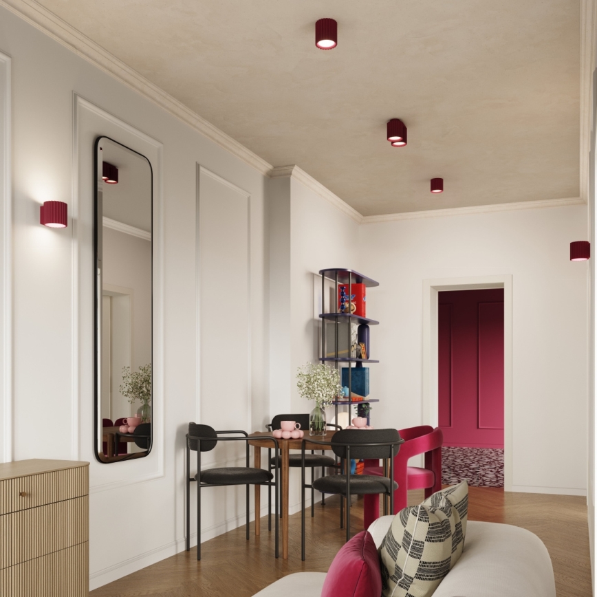 Faretto AURA 2xGU10/10W/230V rosso