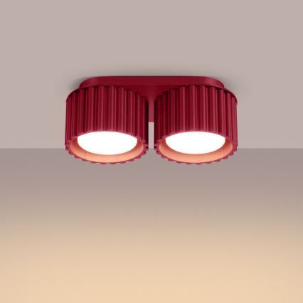 Faretto AURA 2xGX53/10W/230V rosso