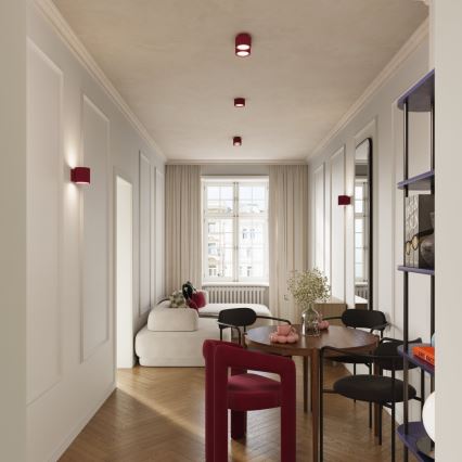Faretto AURA 2xGX53/10W/230V rosso