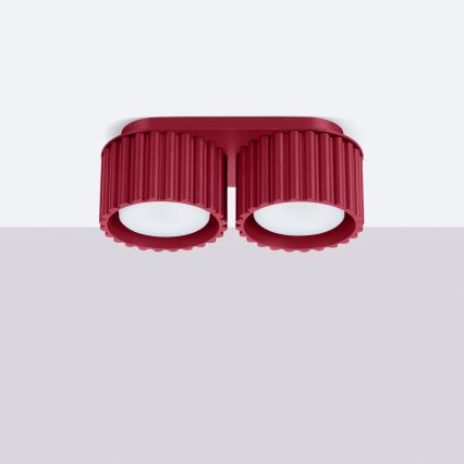 Faretto AURA 2xGX53/10W/230V rosso
