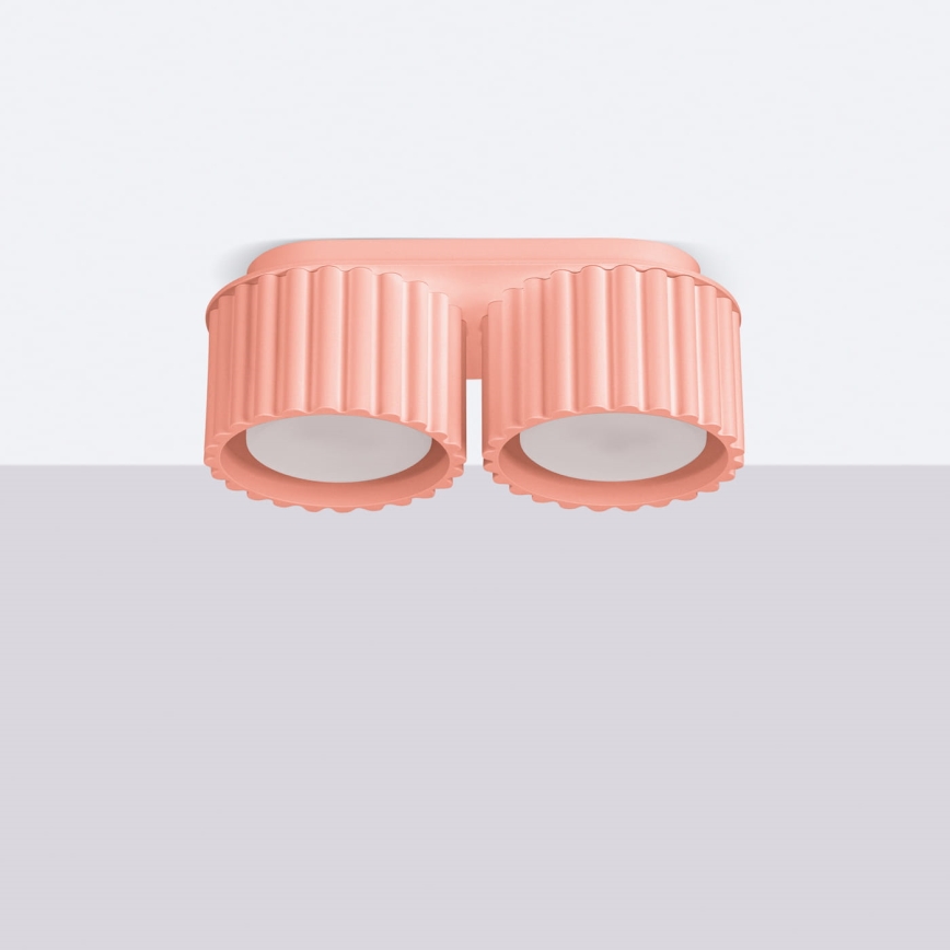 Faretto AURA 2xGX53/10W/230V rosa