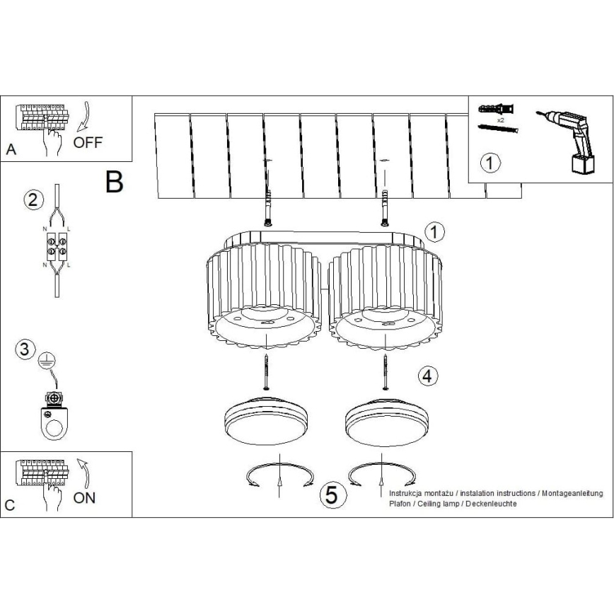 Faretto AURA 2xGX53/10W/230V rosa