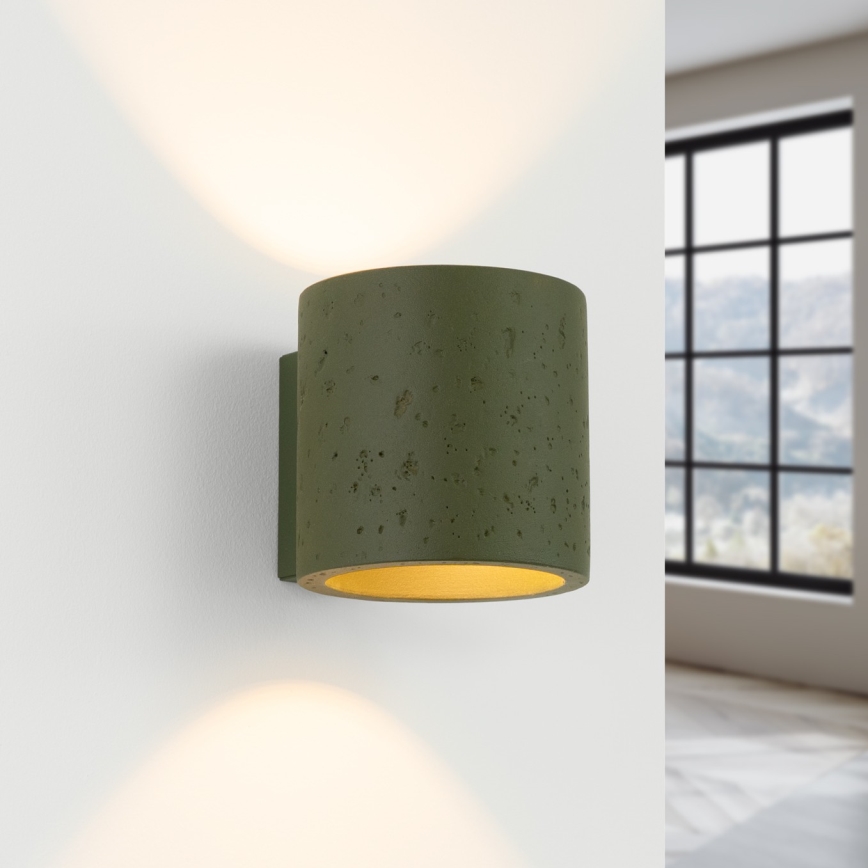 Faretto da parete ORBIS 1xG9/8W/230V cemento/verde